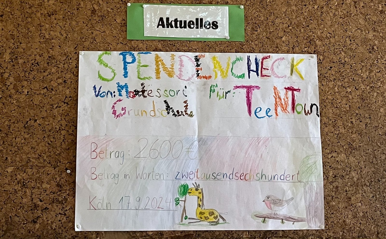 2024-09-17 - KJA Köln - OKJA - TeeNTown - Spendenübergabe - Montessori-Grundschule_03 (c) KJA Köln